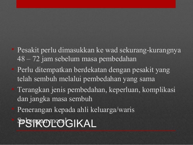 PENJAGAAN PRA DAN POS SURGERY