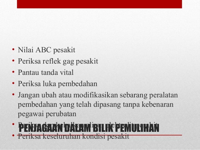Penjagaan Pra Dan Selepas Pembedahan Sistem Muskulo Skelatal