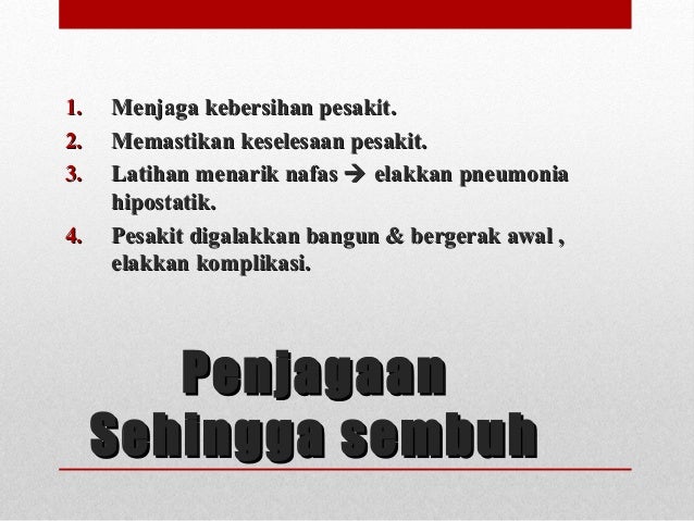 Penjagaan Sebelum Dan Selepas Pembedahan
