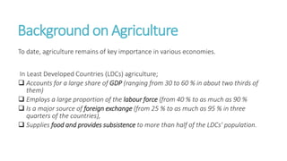 The role of Agriculture in Economic Development | PPTX