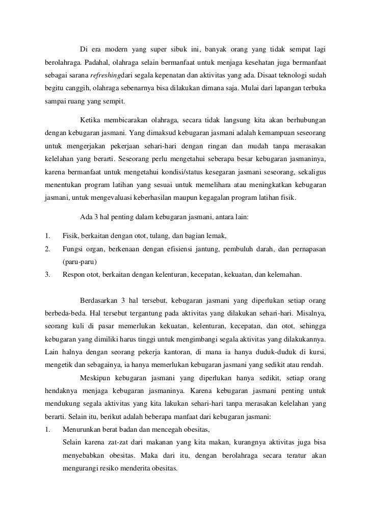 Kebugaran Jasmani