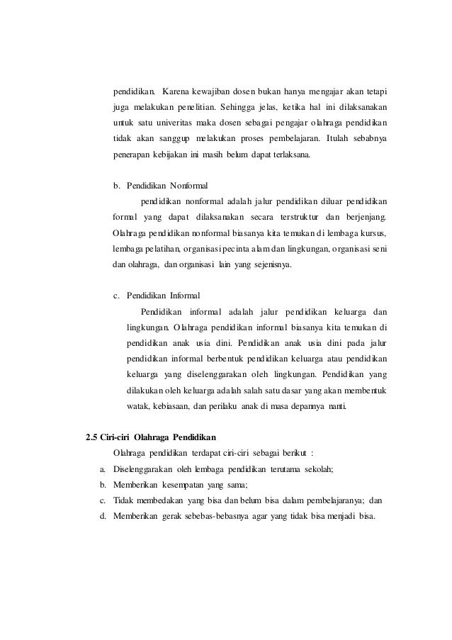 Makalah Olahraga Pendidikan