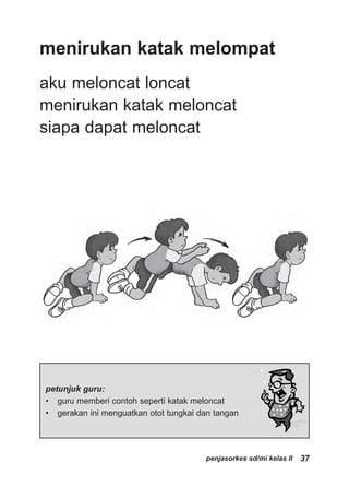 Loncat-loncat Ditempat Dapat Menguatkan Otot Penjasorkes sekolah dasar_mi_kelas_ii_kelas_2_agus_suyanto_endang_wid…