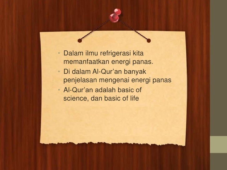 Penjelasan Energi Panas Dalam Al Qur An