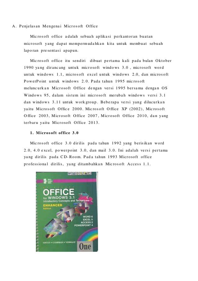  Penjelasan  tentang  microsoft office dan cara menggunakannya