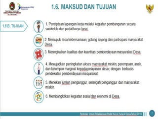 Penjelasan program padat karya tunai