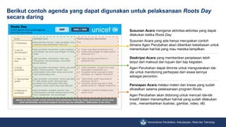 Materi Program Roots Penjelasan Roots Day bahan pelatihan fasilitator gurupptx | PPTX