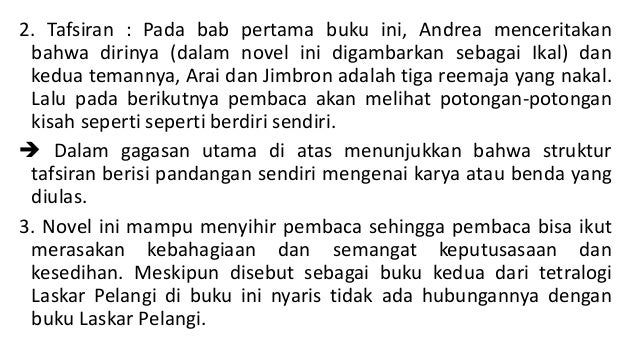 Penjelasan tentang teks ulasan