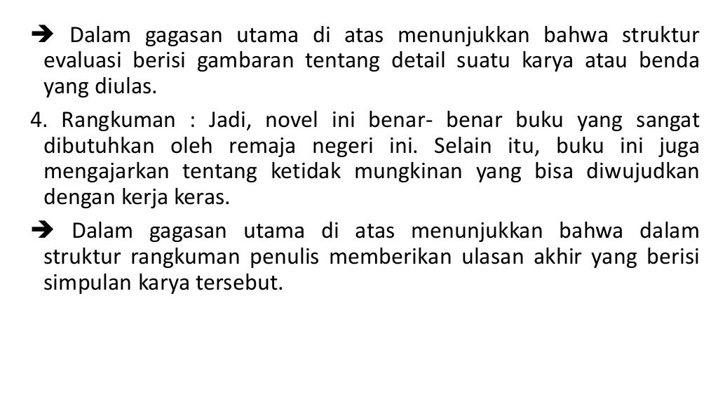 Penjelasan tentang teks ulasan