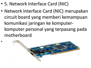 Penjelas detail macam macam perangkat jaringan computer | PPTX