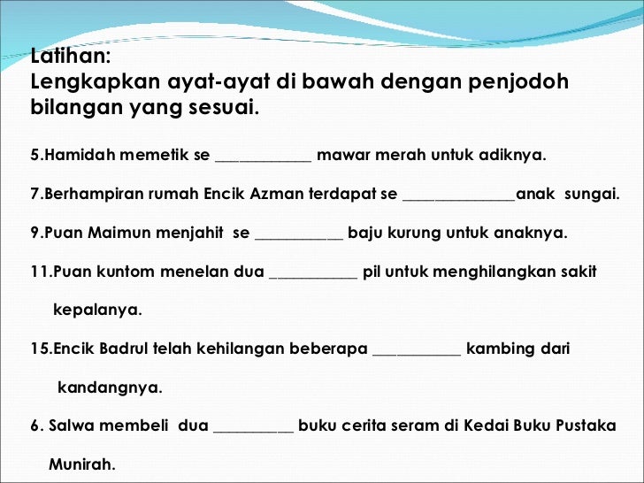 Penjodoh Bilangan 1