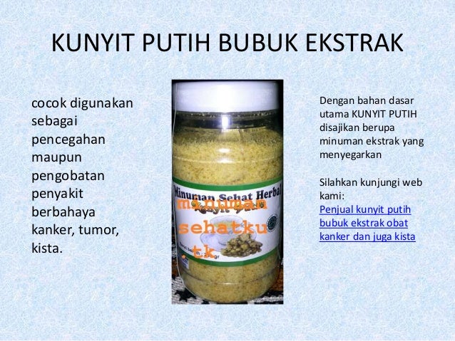 Penjual kunyit putih bubuk ekstrak