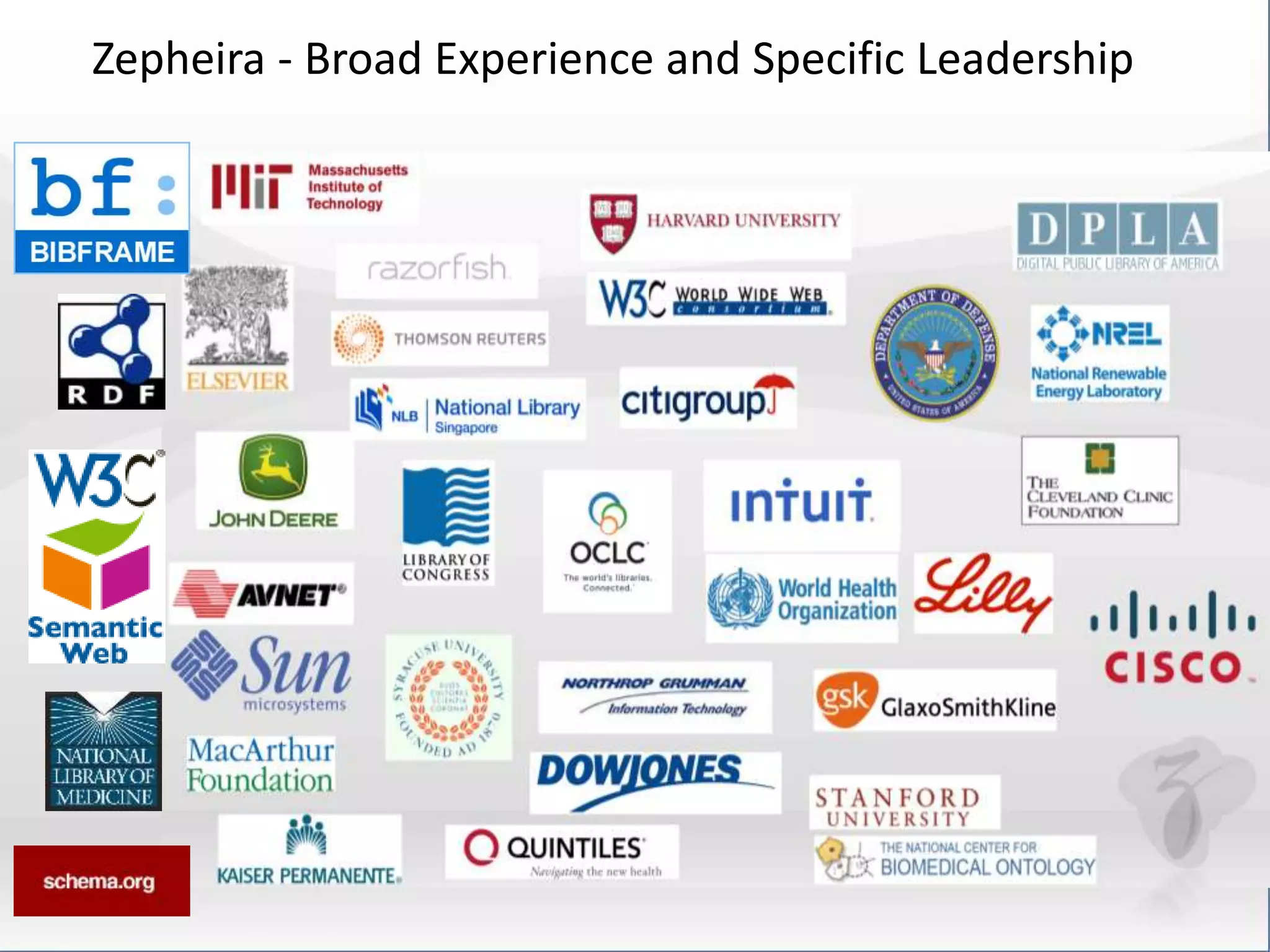 Zepheira - Broad Experience and Specific Leadership 
 