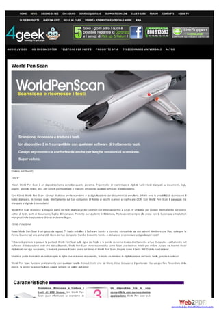Penna scanner World Pen Scan 4 geek