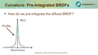 Curvature: Pre-Integrated BRDFs

  How do we pre-integrate the diffuse BRDF?


Profile




                   Advances in Real-Time Rendering in Games
 