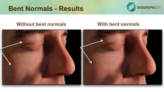 Bent Normals - Results

  Without bent normals                        With bent normals




                  Advances in Real-Time Rendering in Games
 