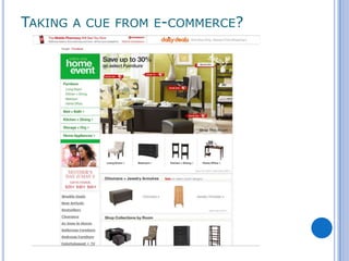 TAKING A CUE FROM E-COMMERCE?
 