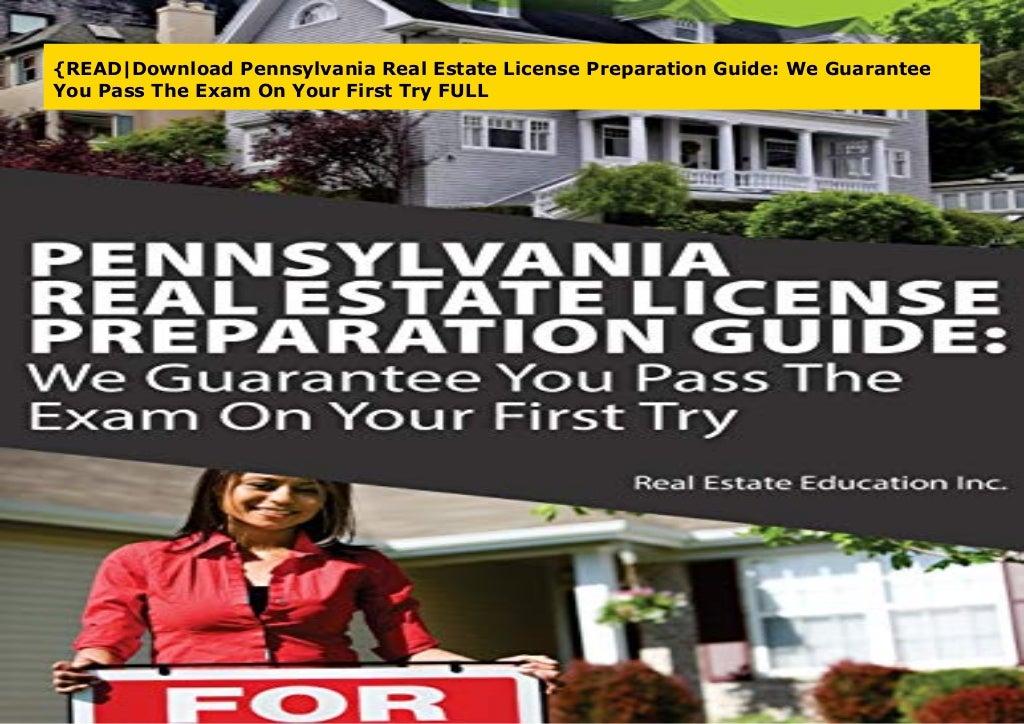 {READDownload Pennsylvania Real Estate License Preparation Guide We