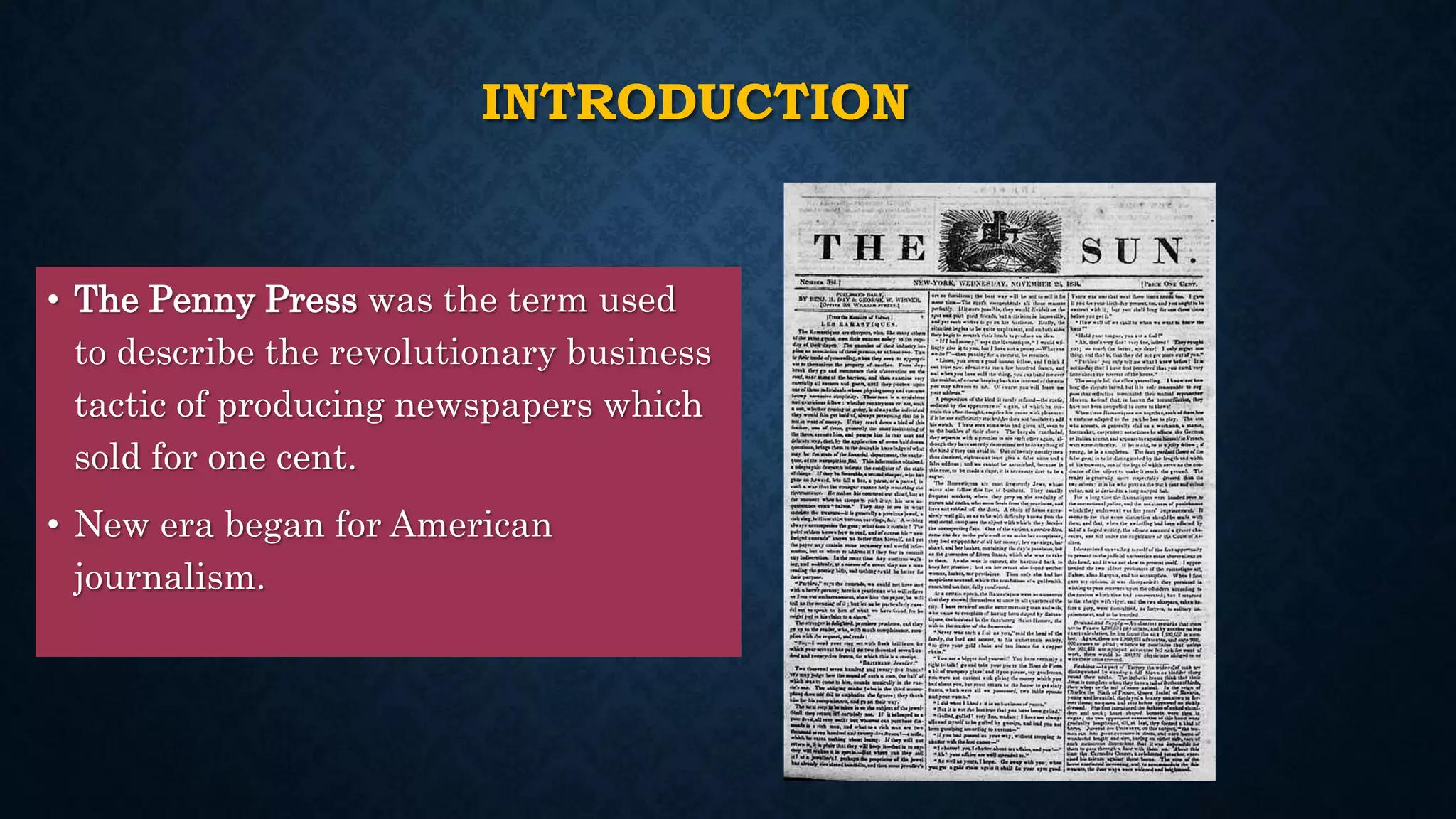 Penny Press Newspaper PPT | PPT