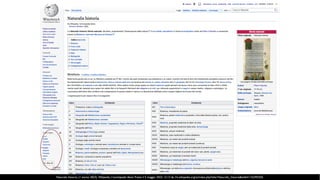 Naturalis historia. (1 marzo 2023). Wikipedia, L'enciclopedia libera.Tratto il 5 maggio 2023, 12:13 da //it.wikipedia.org/w/index.php?title=Naturalis_historia&oldid=132293255.
 