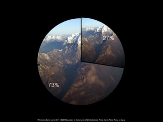 "Tiny Planet" stereographic projection of the spherical panorama of Monte Croce and Monte Pilastro. Cmglee,Wikimania Esino...