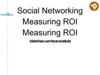 Social Networking Measuring ROI Measuring ROI ,[object Object]
