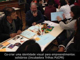 Co-criar uma identidade visual para empreendimentos
solidários (Incubadora Trilhas PUCPR)
 