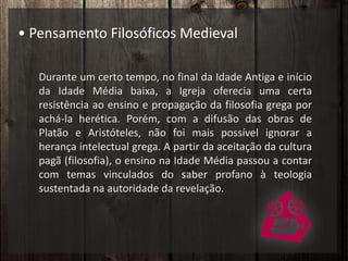 Pensamento Filosófico Medieval