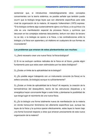 Pensamiento Cientifico Contemporaneo