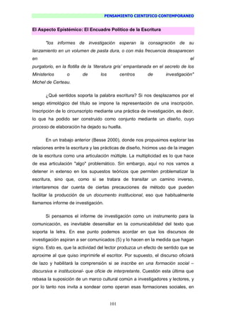 Pensamiento Cientifico Contemporaneo