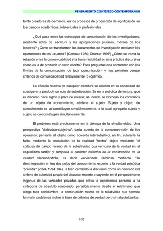 Pensamiento Cientifico Contemporaneo