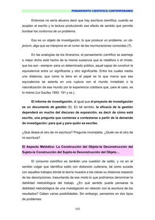 Pensamiento Cientifico Contemporaneo