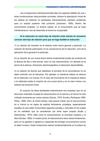 Pensamiento Cientifico Contemporaneo