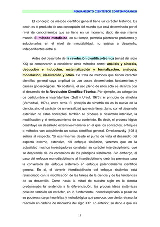 Pensamiento Cientifico Contemporaneo