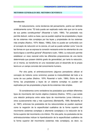 Pensamiento Cientifico Contemporaneo