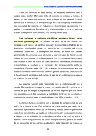 Pensamiento Cientifico Contemporaneo