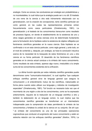 Pensamiento Cientifico Contemporaneo