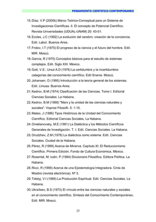 Pensamiento Cientifico Contemporaneo