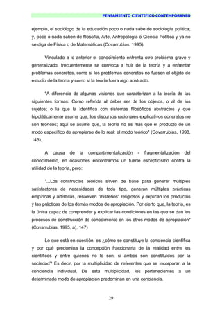 Pensamiento Cientifico Contemporaneo