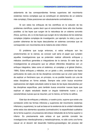 Pensamiento Cientifico Contemporaneo