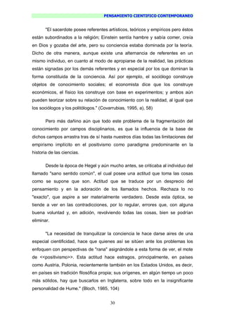 Pensamiento Cientifico Contemporaneo