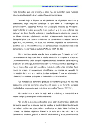Pensamiento Cientifico Contemporaneo