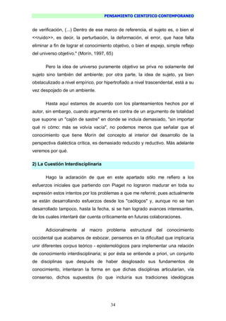 Pensamiento Cientifico Contemporaneo
