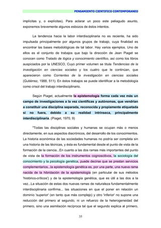 Pensamiento Cientifico Contemporaneo