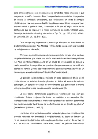 Pensamiento Cientifico Contemporaneo