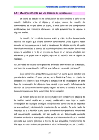 Pensamiento Cientifico Contemporaneo