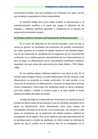Pensamiento Cientifico Contemporaneo
