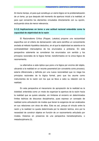 Pensamiento Cientifico Contemporaneo