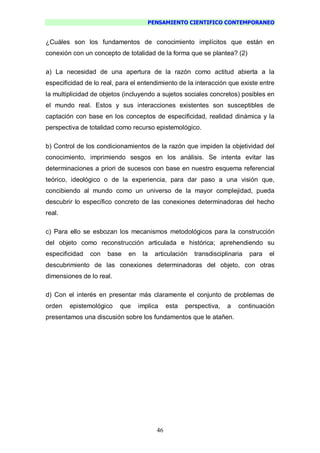 Pensamiento Cientifico Contemporaneo