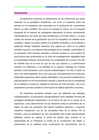 Pensamiento Cientifico Contemporaneo